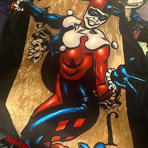 DC Comics Hot Topic Harley Quinn Joker Throw Blanket 49” x 58”
